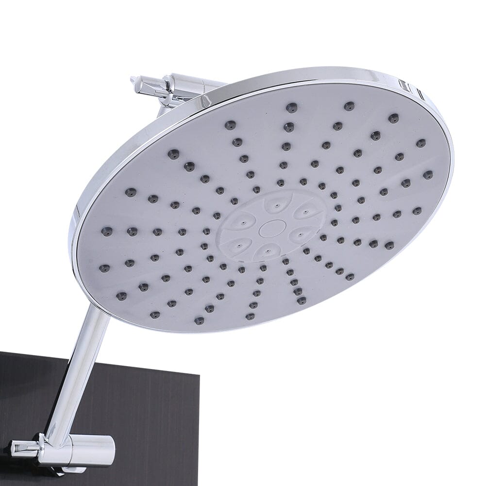 4 in 1 Adjustable Stainless Steel Shower Panel System with Body Massage Jets and Handle Shower Systems Living and Home 