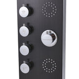 4 in 1 Adjustable Stainless Steel Shower Panel System with Body Massage Jets and Handle Shower Systems Living and Home 