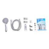 4 in 1 Adjustable Stainless Steel Shower Panel System with Body Massage Jets and Handle Shower Systems Living and Home 