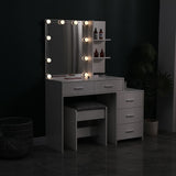 Hollywood Dressing Table Set with Large Lighted Mirror Living and Home 