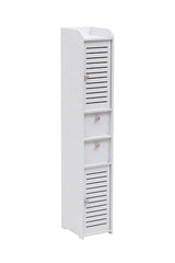 Freestanding Wooden Tall Bathroom Storage Cabinet Living and Home 