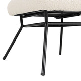 H 80cm Faux Wool Cocktail Chair Metal Frame Occasional Chair Cocktail Chairs Living and Home 