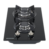 Black Tempered Glass 2/4-Burner Gas Cooktop Gas Cooktops Living and Home 