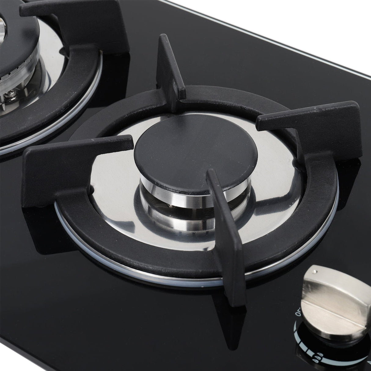 Black Tempered Glass 2/4-Burner Gas Cooktop Gas Cooktops Living and Home 