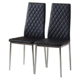 PVC High Back Modern Dining Chairs Set of 2 Living and Home 