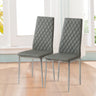 PVC High Back Modern Dining Chairs Set of 2 Living and Home 