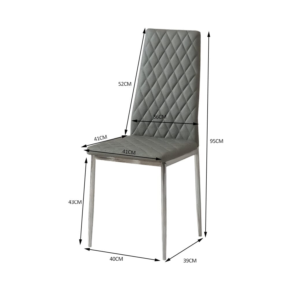 PVC High Back Modern Dining Chairs Set of 2 Living and Home 