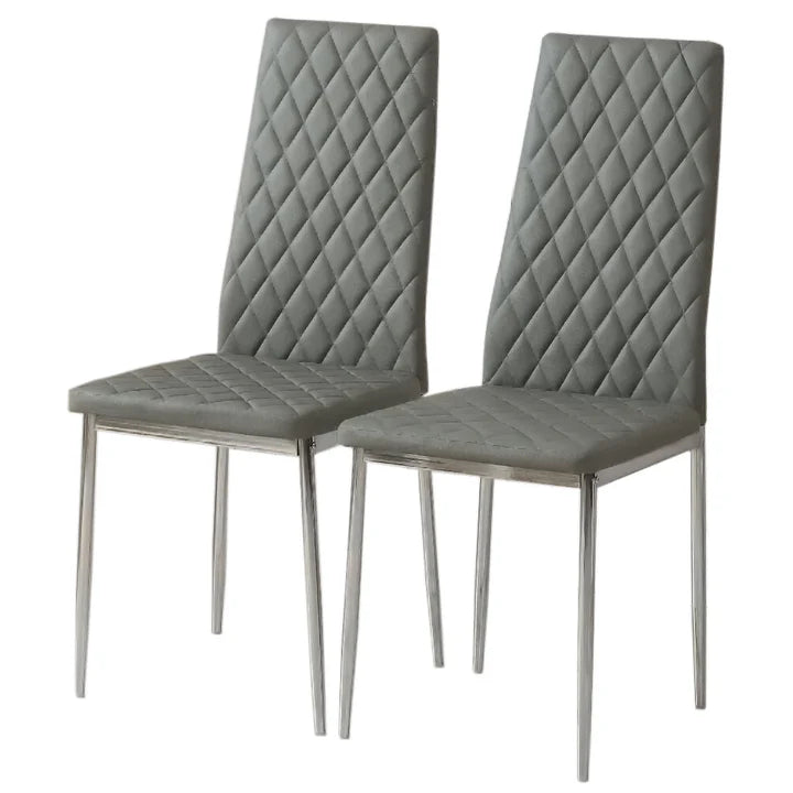 PVC High Back Modern Dining Chairs Set of 2 Living and Home 