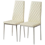 PVC High Back Modern Dining Chairs Set of 2 Living and Home 