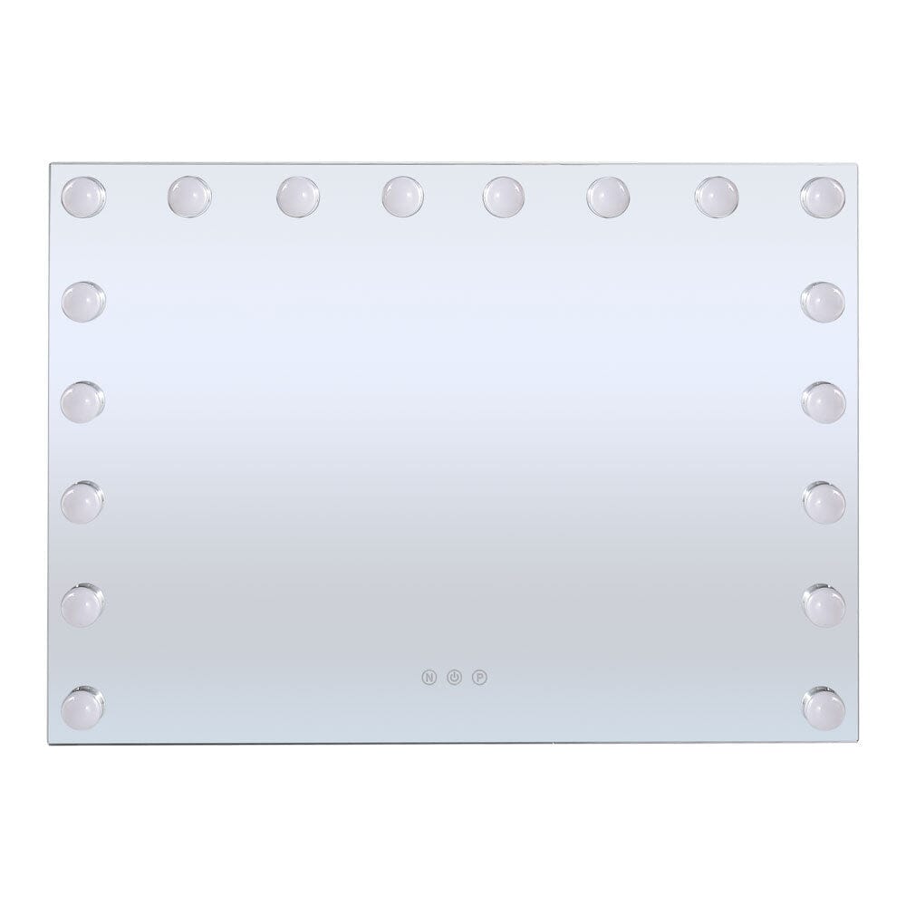 70cm W Rectangle Hollywood Vanity Mirror with 18 Dimmable LED Bulbs LED Make Up Mirrors Living and Home 