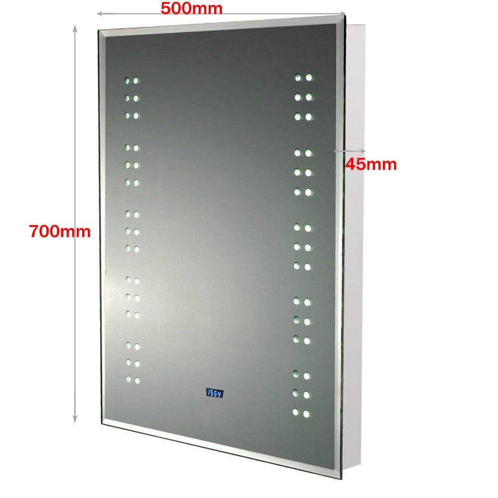 700x500 MM Rectangle Smart LED Touch Bathroom Mirror Bathroom Mirrors Living and Home 