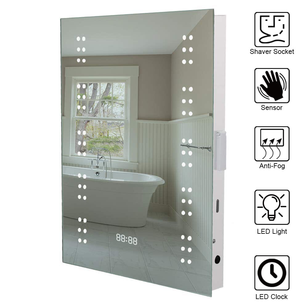 700x500 MM Rectangle Smart LED Touch Bathroom Mirror Bathroom Mirrors Living and Home 