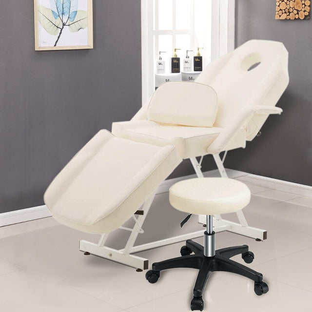 Adjustable Beauty Bed Salon Chair Set with Stool Salon Chairs Living and Home 