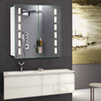 65cm Wide Bluetooth LED Mirror Cabinet for Bathroom Bathroom Mirror Cabinets Living and Home 