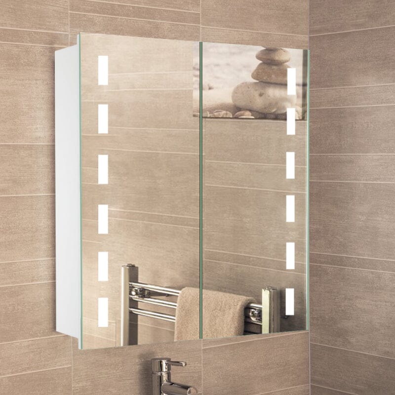 65cm Wide Bluetooth LED Mirror Cabinet for Bathroom Bathroom Mirror Cabinets Living and Home 