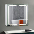 Double Door Smart LED Bathroom Mirror Cabinet with Anti Fog Bathroom Mirror Cabinets Living and Home 