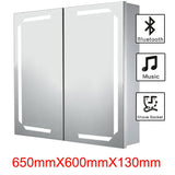 Double Door Smart LED Bathroom Mirror Cabinet with Anti Fog Bathroom Mirror Cabinets Living and Home 