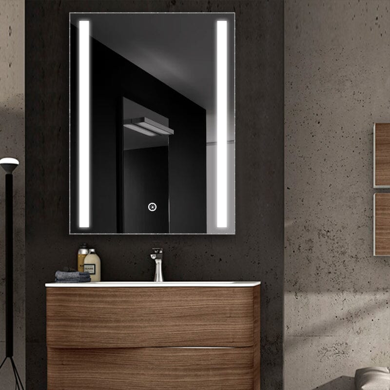 80cm Height LED Bathroom Mirror Cabinet with Shelves Socket Bathroom Mirror Cabinets Living and Home 