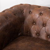 110cm Wide Retro Faux Leather Chesterfield Rolled Chair Chesterfield Chairs Living and Home 