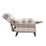 Tartan Upholstered Push Back Recliner Armchair Recliners Living and Home 