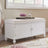 Wooden Shutter Door Shoe Cabinet Storage Bench with Linen Cushion Storage Footstools & Benches Living and Home White 