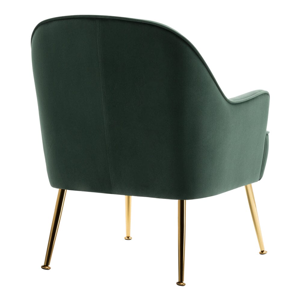 Leisure Velvet Armchair with Gold-plated Metal Legs Other Occasional Chairs Living and Home 