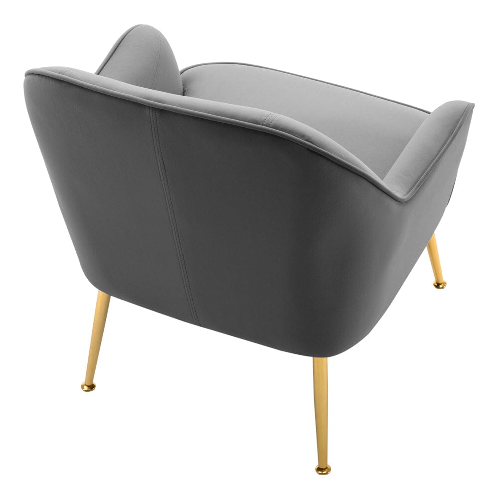 Leisure Velvet Armchair with Gold-plated Metal Legs Other Occasional Chairs Living and Home 