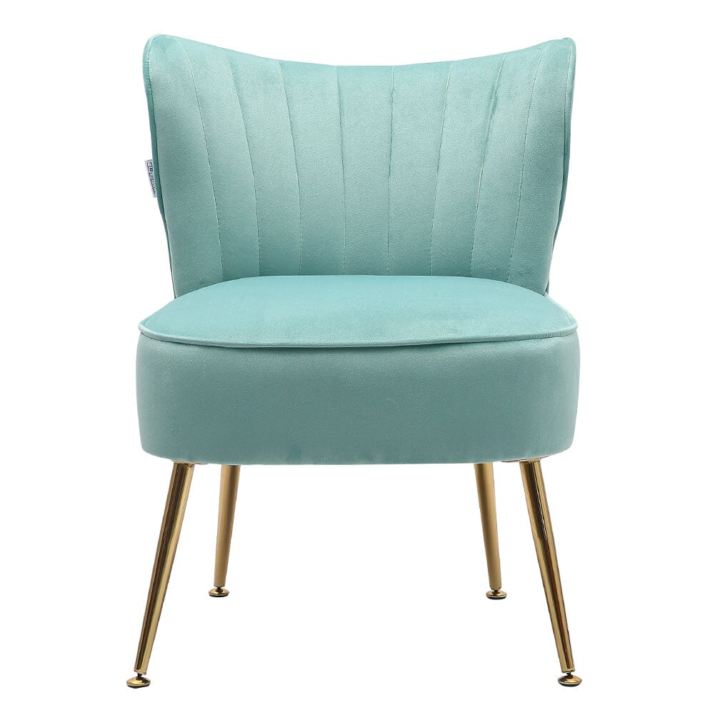 Velvet Cocktail Chairs Accent Chairs with Gold Legs Cocktail Chairs Living and Home Cyan (Velvet) 