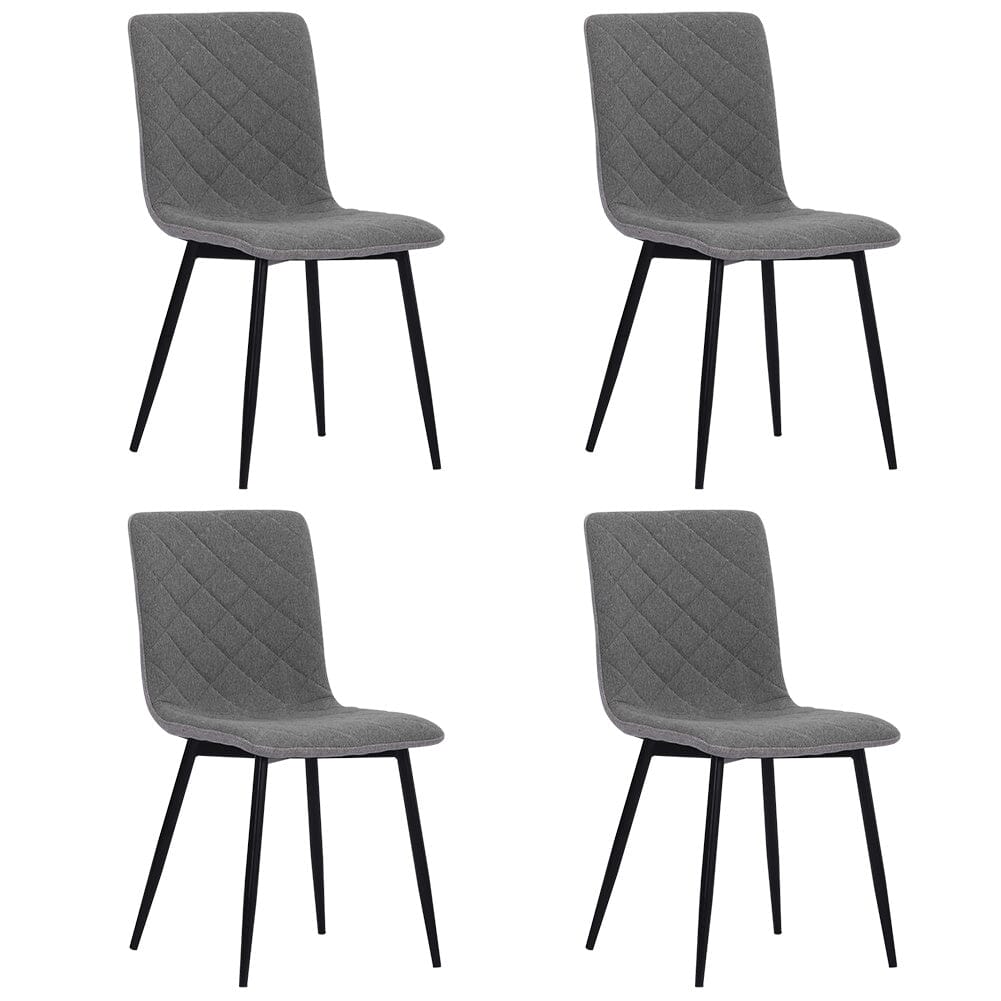 83cm Height Set of 4 Linen Upholstered Comfy Dining Chairs Dining Chairs Living and Home 