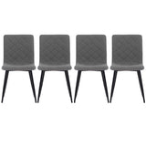 83cm Height Set of 4 Linen Upholstered Comfy Dining Chairs Dining Chairs Living and Home 