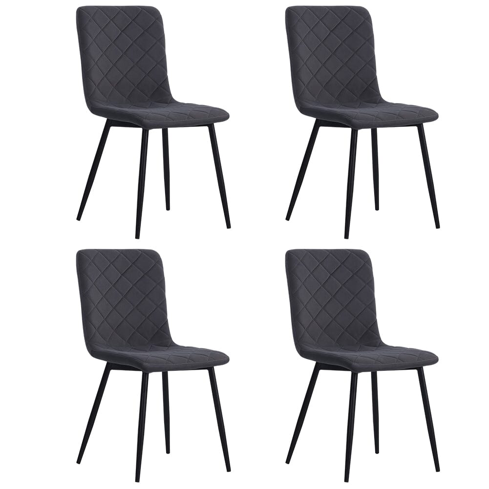 83cm Height Set of 4 Linen Upholstered Comfy Dining Chairs Dining Chairs Living and Home 