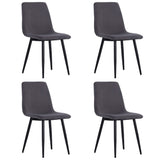 Set of 4 Curved Frosted Velvet Dining Chairs Dining Chairs Living and Home 