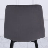 Set of 4 Curved Frosted Velvet Dining Chairs Dining Chairs Living and Home 