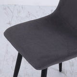 Set of 4 Curved Frosted Velvet Dining Chairs Dining Chairs Living and Home 