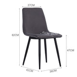 Set of 4 Curved Frosted Velvet Dining Chairs Dining Chairs Living and Home 