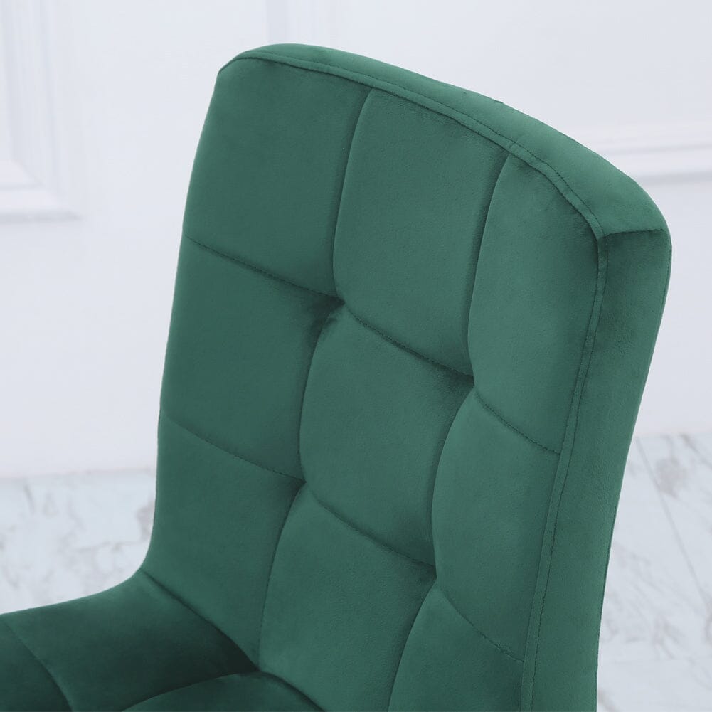 44cm Wide Retro Velvet Accent Desk Chair Dining Desk Chairs Dining Chairs Living and Home 