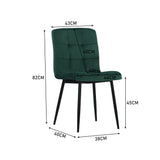 44cm Wide Retro Velvet Accent Desk Chair Dining Desk Chairs Dining Chairs Living and Home 