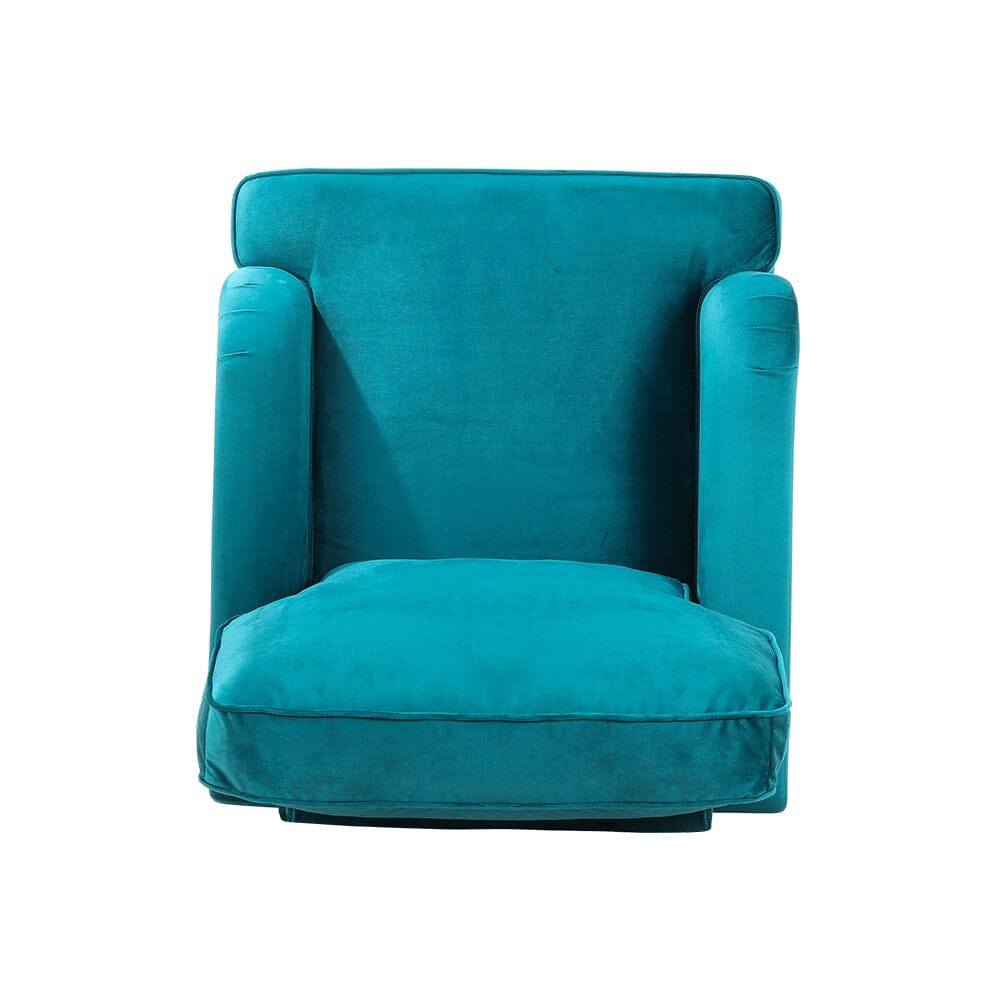 85cm Height Teal Velvet Padded Armchair with Removable Cushion Other Occasional Chairs Living and Home 