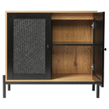 2 Door Small Sideboard Rattan Natural Wood Cabinet Cabinets Living and Home 