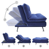 190cm Blue Sofa Bed Fabric Upholstered Tufted with 3 Seater Sofa Beds Living and Home 