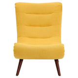 Modern Yellow Curved Accent Recliner with Ottoman Recliners Living and Home 