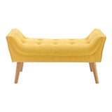 Tufted Fabric Bed Bench Upholstered Footstool Footstools Living and Home 