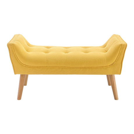 Tufted Fabric Bed Bench Upholstered Footstool Footstools Living and Home 