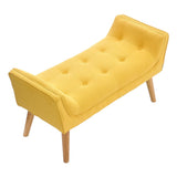 Tufted Fabric Bed Bench Upholstered Footstool Footstools Living and Home 