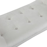 Tufted Fabric Bed Bench Upholstered Footstool Footstools Living and Home 