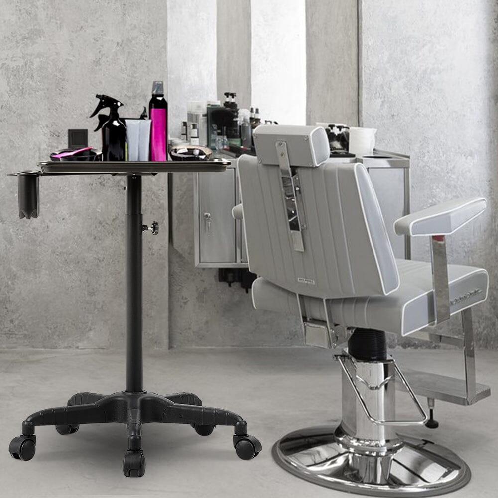 Adjustable Salon Tray Cart on Wheels Pet Grooming Tables Living and Home 