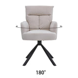 Modern Swivel Chair with Upholstered and Black Legs Home Office Chairs Living and Home 