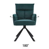 Modern Swivel Chair with Upholstered and Black Legs Home Office Chairs Living and Home 