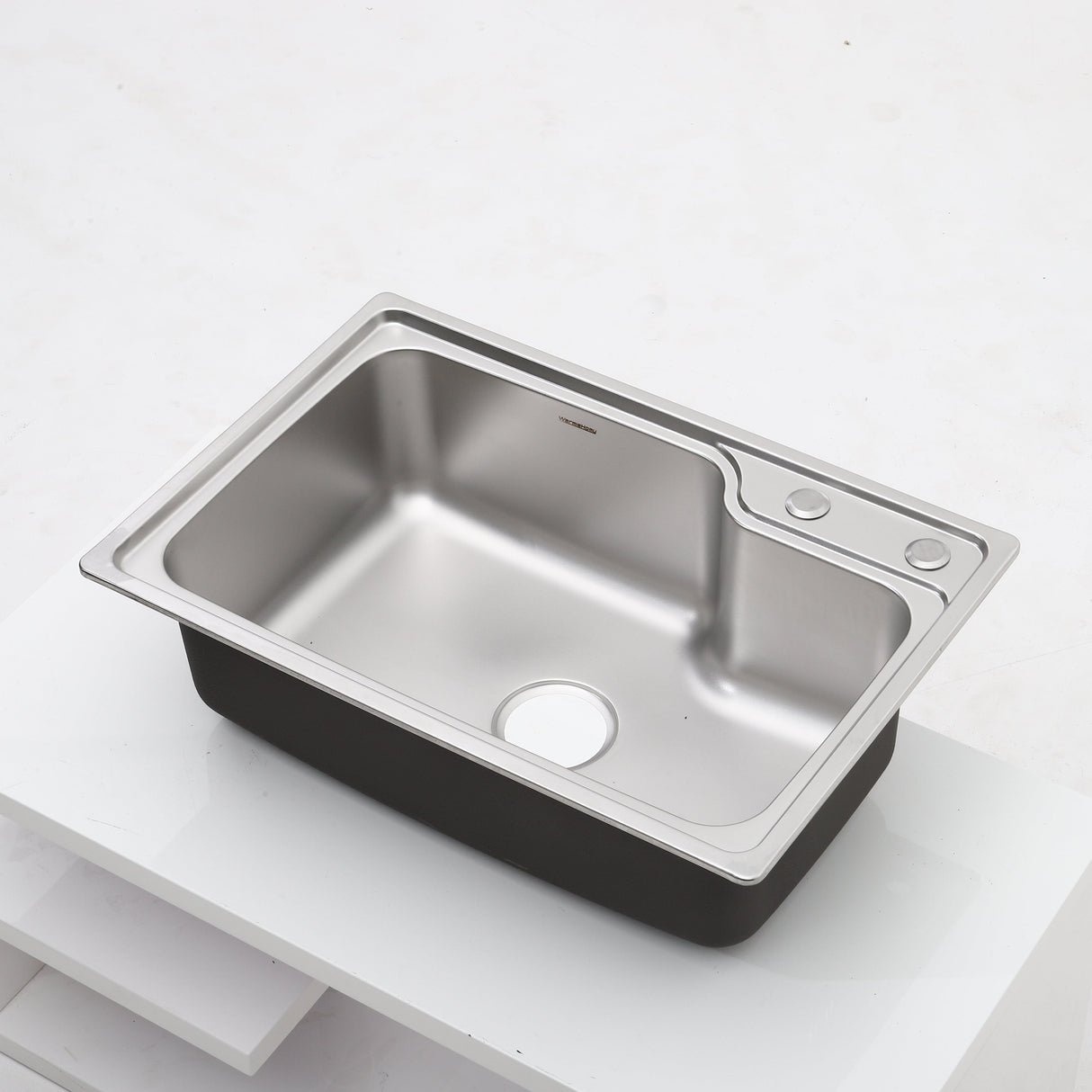 60/68cm W Stainless Steel Kitchen Sink Single Bowl Catering Kitchen Sinks Living and Home 