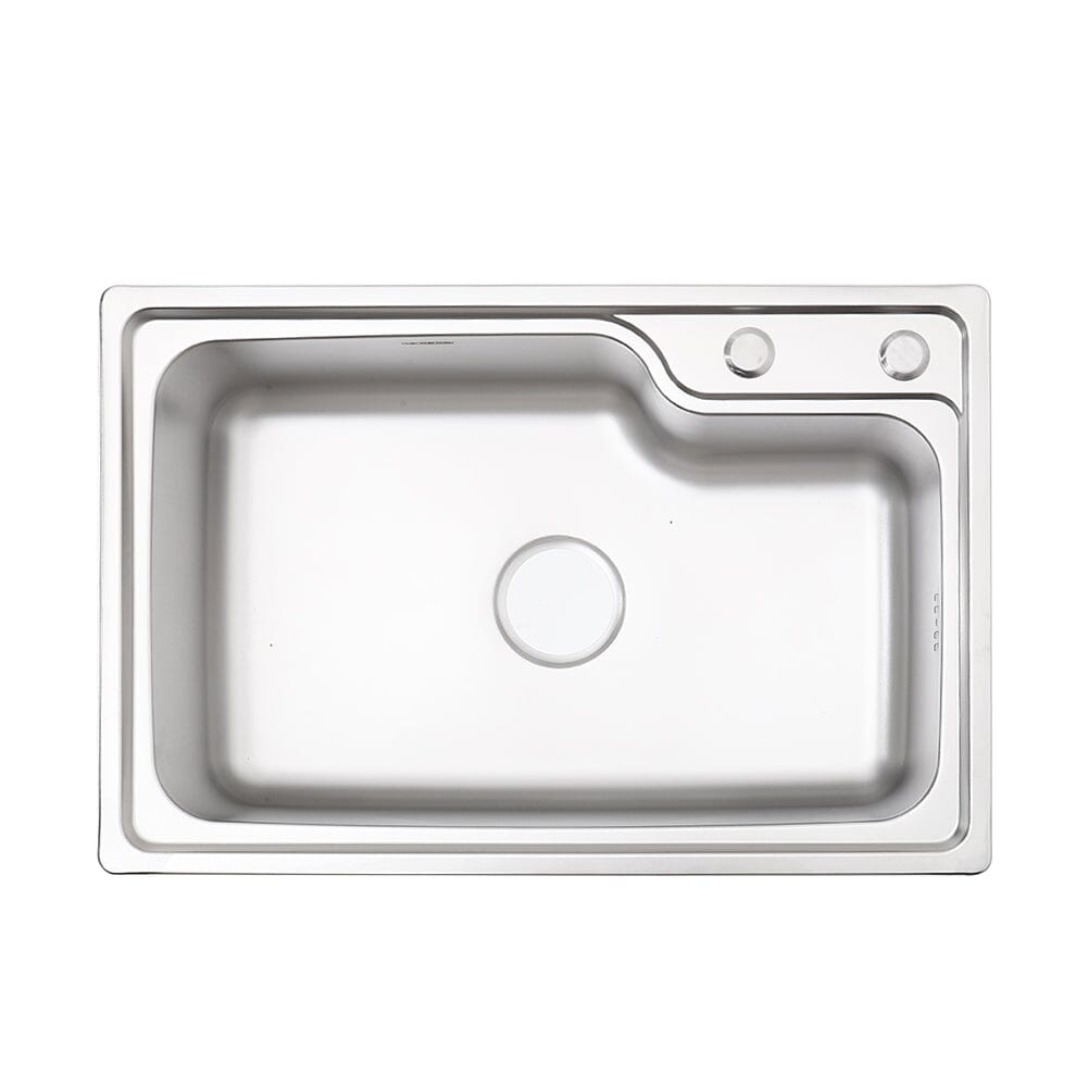 60/68cm W Stainless Steel Kitchen Sink Single Bowl Catering Kitchen Sinks Living and Home 